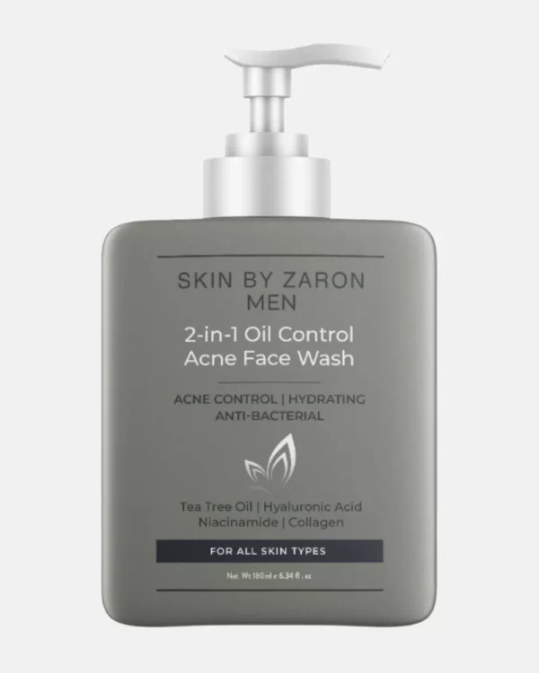 SKIN BY ZARON MEN 2-IN-1 OIL CONTROL ACNE FACE WASH