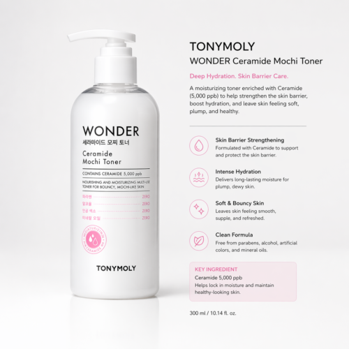 Tonymoly wonder ceramide mochi toner |300ml