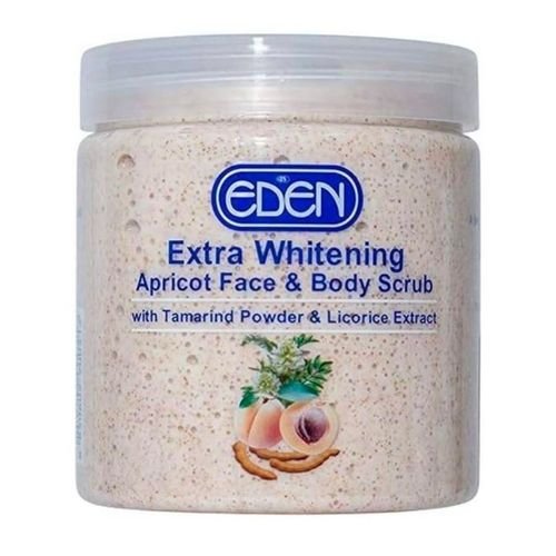 Eden extra whitening apricot face and body scrub