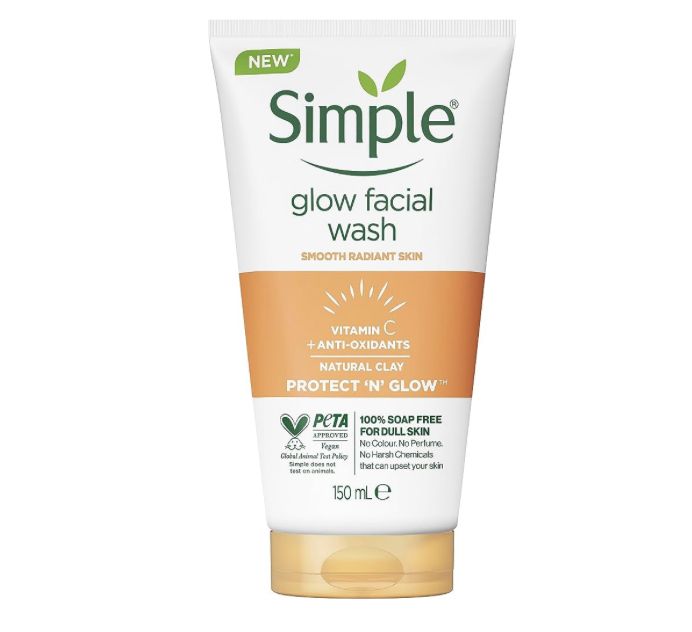 Simple glow facial wash