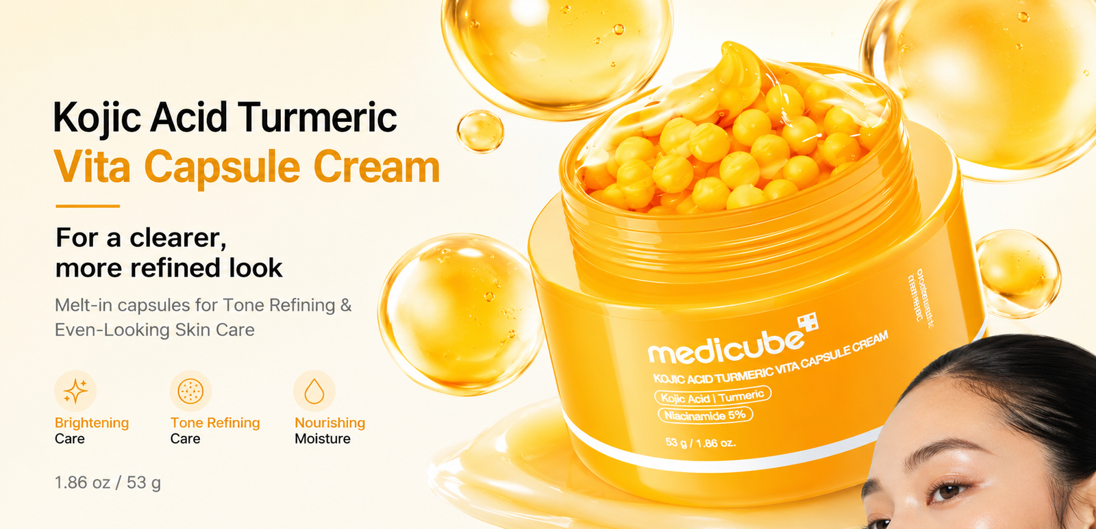 MEDICUBE Kojic Acid Turmeric Vita Capsule Cream 53g
