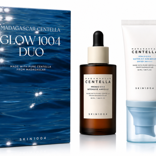 SKIN1004 Madagascar Centella Glow 1004 Duo Set (Probio-Cica Intensive Ampoule 50ml + Hyalu-Cica Water-Fit Sun Serum SPF50+ PA++++ 50ml)